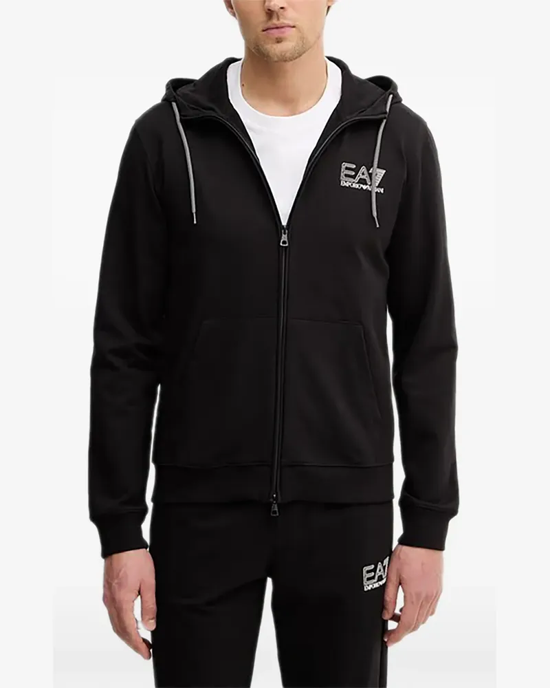 EA7 zip hooded tracksuit - Schwarz Schwarz