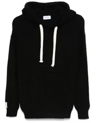 Family First Grob gestrickter Hoodie Schwarz