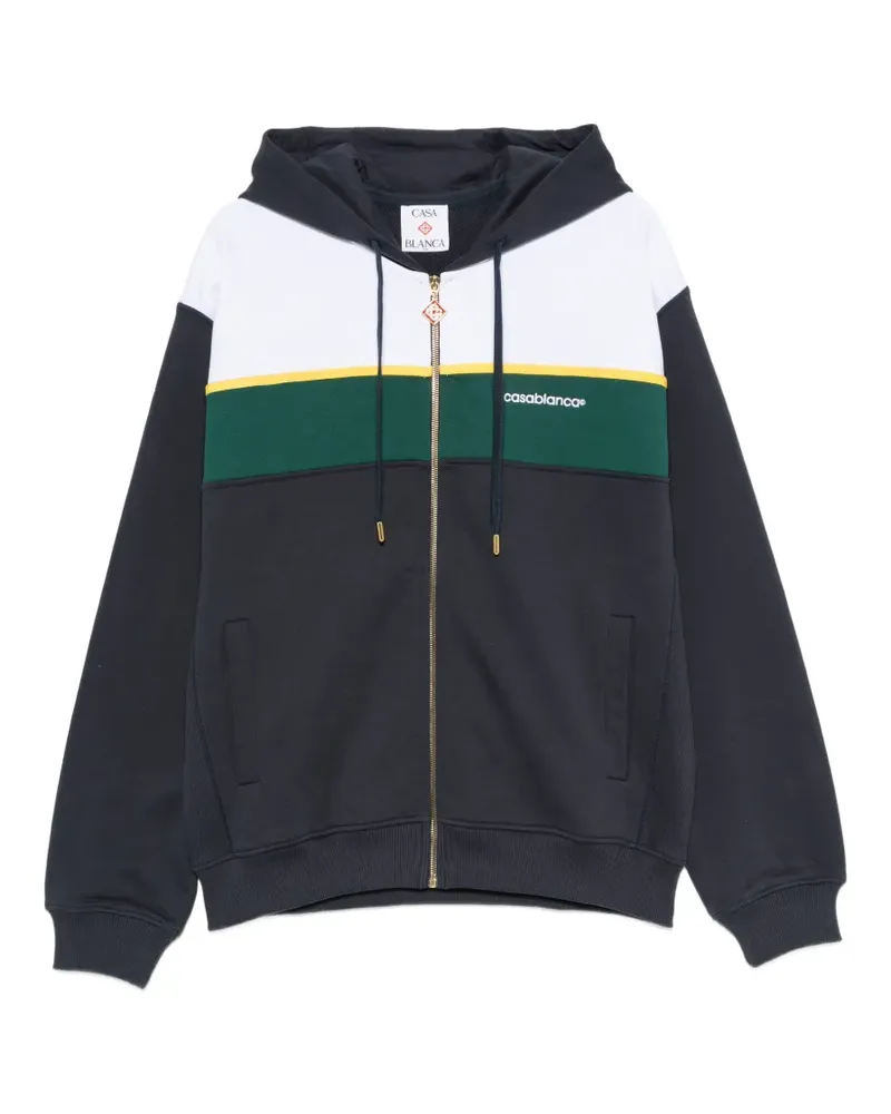 Casablanca Paris colour-block zip-up hoodie - Blau Blau