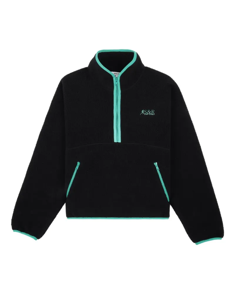 SPORTY & RICH Sweatshirt mit Logo-Stickerei - Schwarz Schwarz