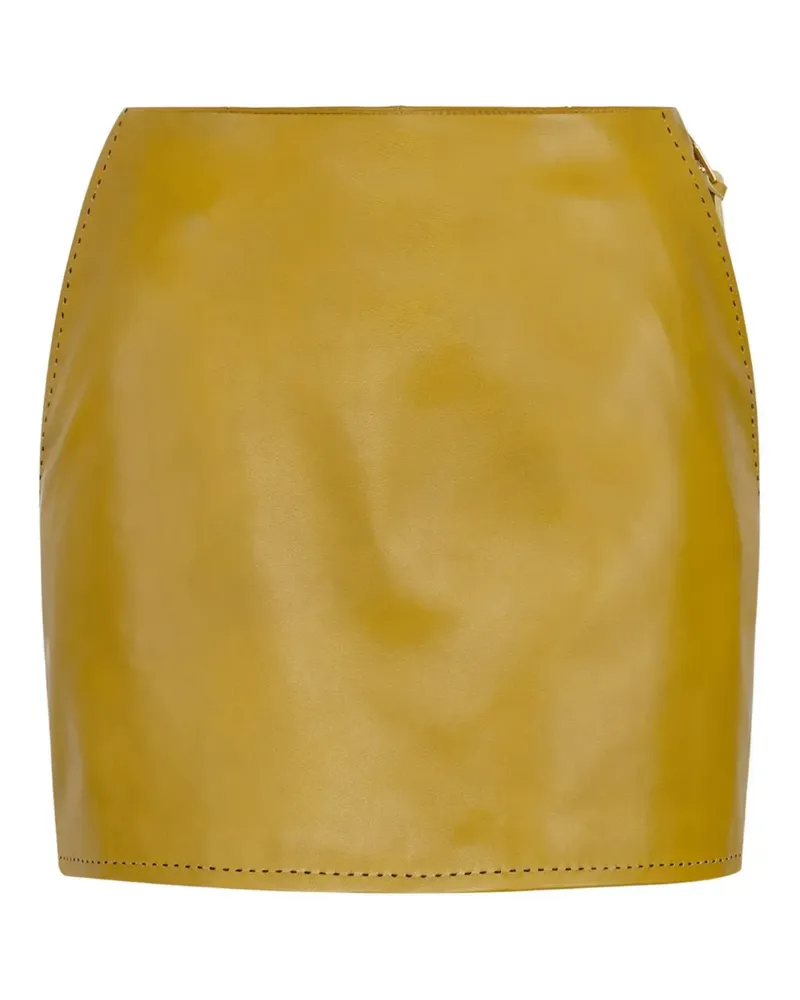Elisabetta Franchi Minirock aus Leder - Gelb Gelb