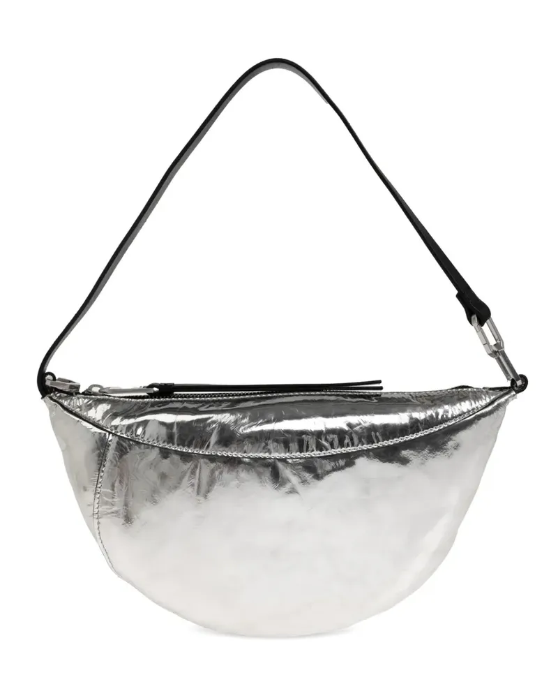 AllSaints Metallische Luna Schultertasche - Silber Silber