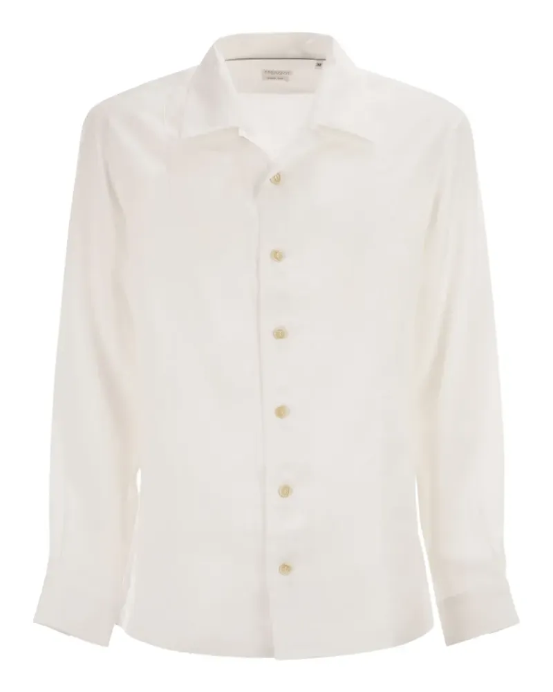 Brunello Cucinelli classic-collar button shirt - Weiß Weiß