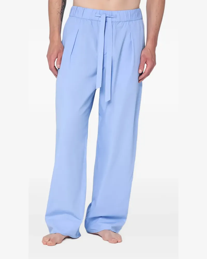 TEKLA Pyjama-Hose mit Kordelzug - Blau Blau