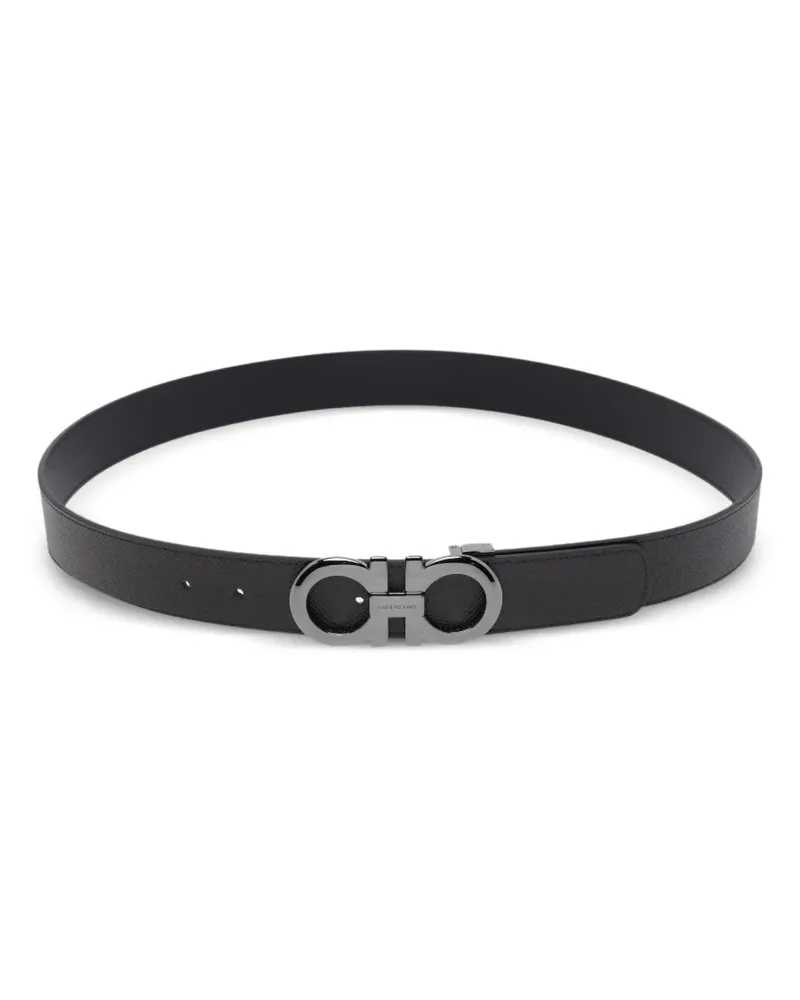 Ferragamo Gancini reversible belt - Schwarz Schwarz