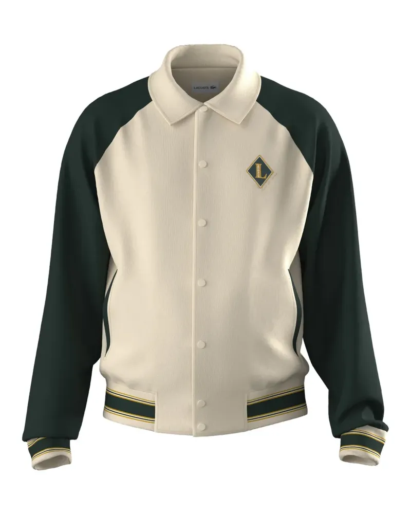 Lacoste Bomberjacke mit Retro-Patch - Weiß Weiß