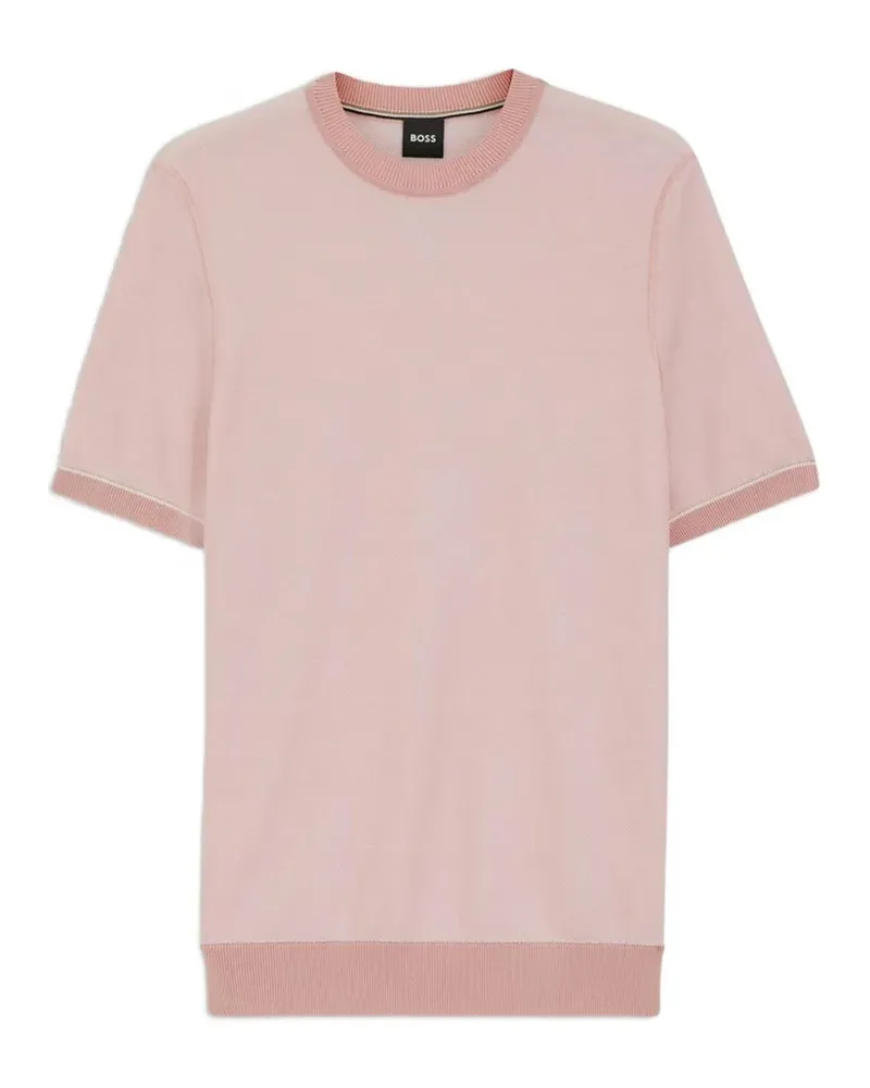 HUGO BOSS short-sleeve crew-neck sweater - Rosa Rosa