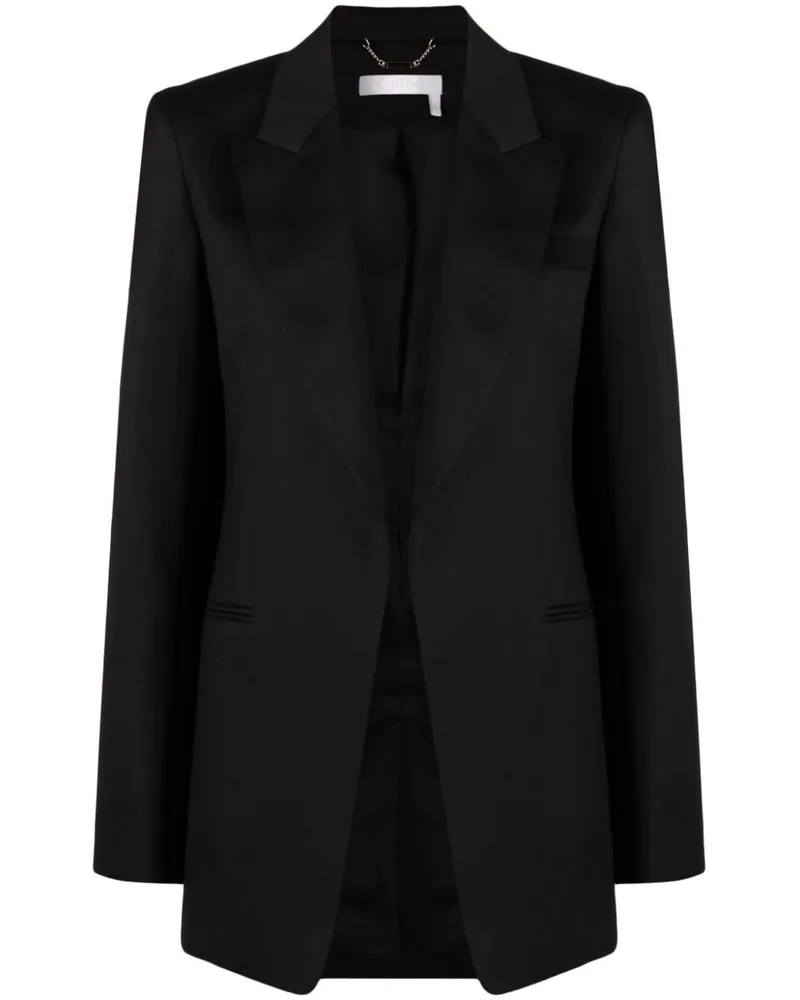 Chloé Einreihiger Smoking-Blazer - Schwarz Schwarz