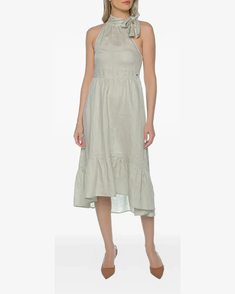 Armani Exchange Neckholder-Kleid in A-Linie - Grün Grün
