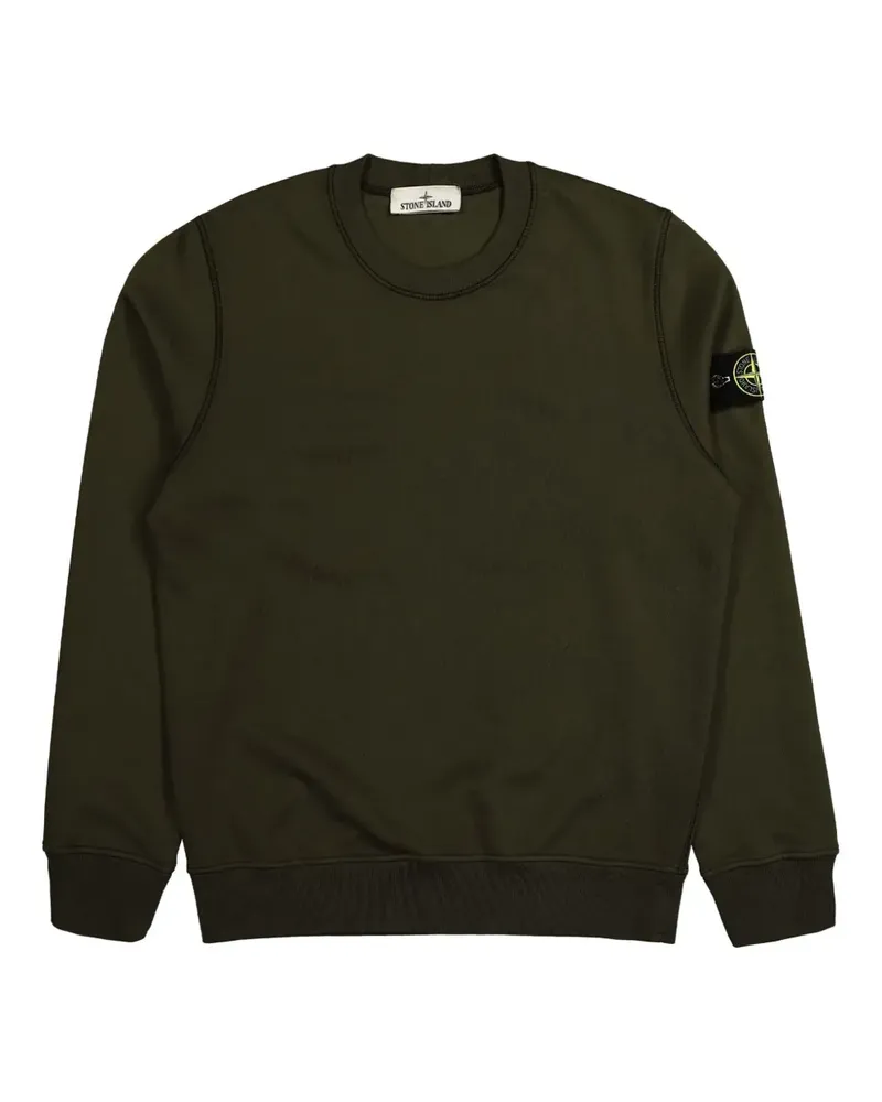 Stone Island Sweatshirt mit Kompass-Patch - Grün Grün
