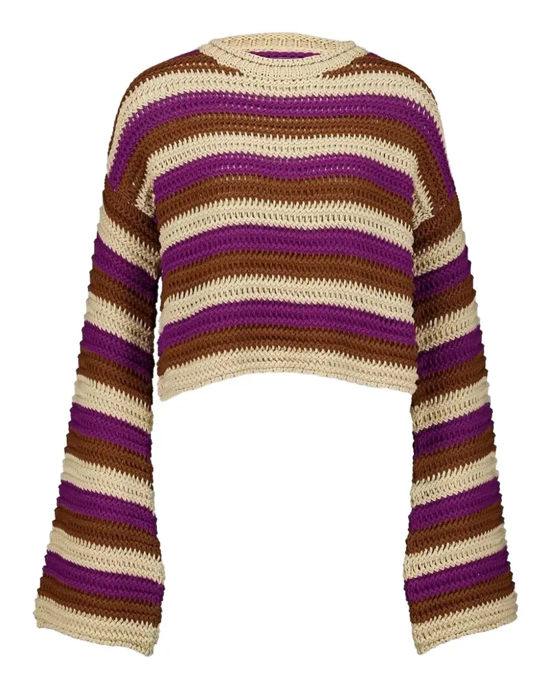 La DoubleJ Gestreifter Pullover - Violett Violett