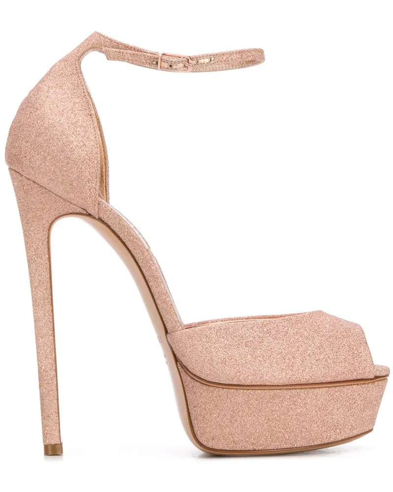 Casadei Sandalen mit Glitter - Rosa Rosa