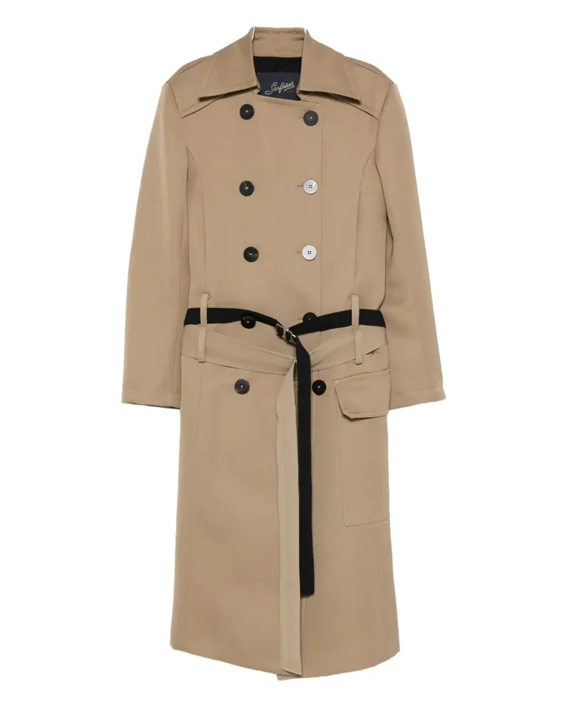 Seafarer double-breasted belted coat - Nude Nude