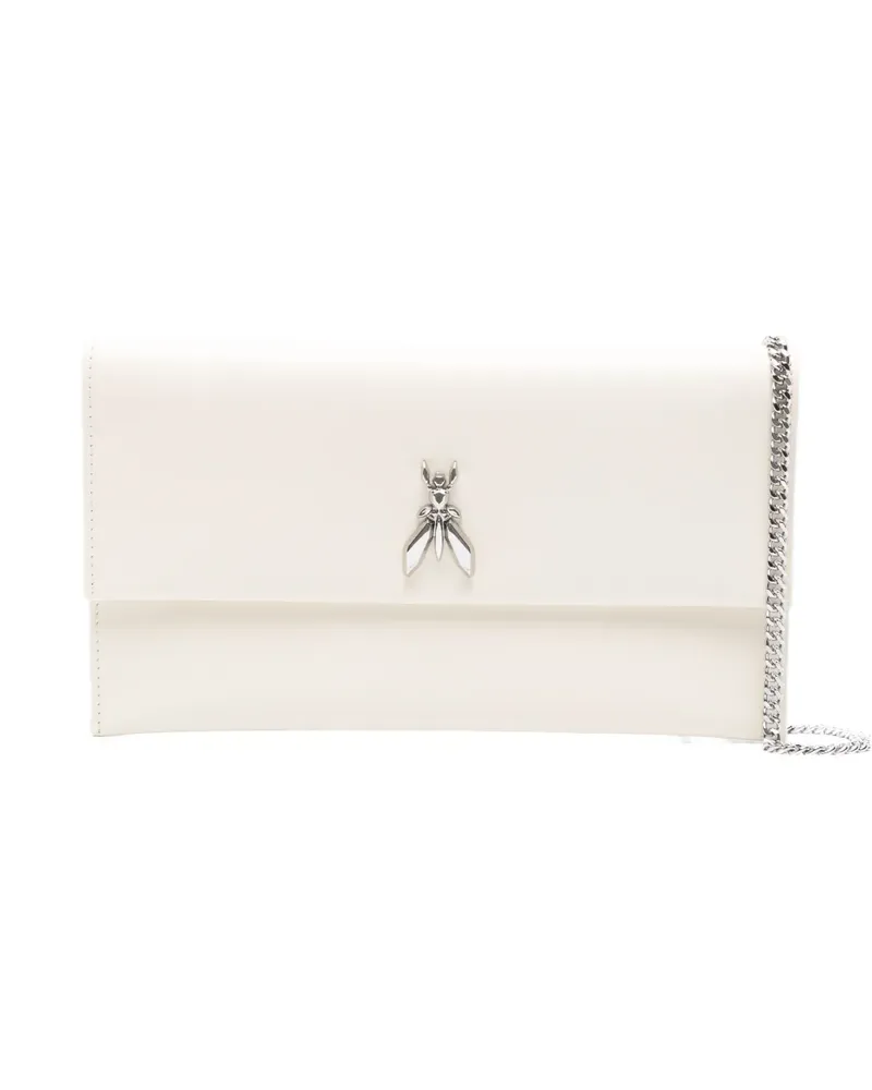 Patrizia Pepe Fly chain leather clutch bag - Nude Nude