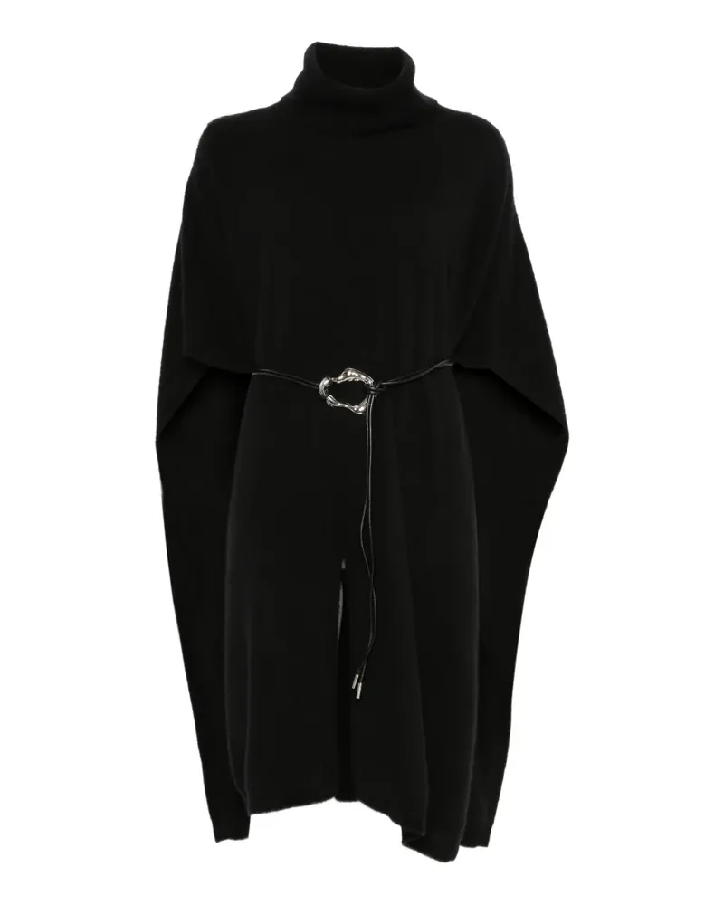 philo-sofie Cape mit Gürtel - Schwarz Schwarz