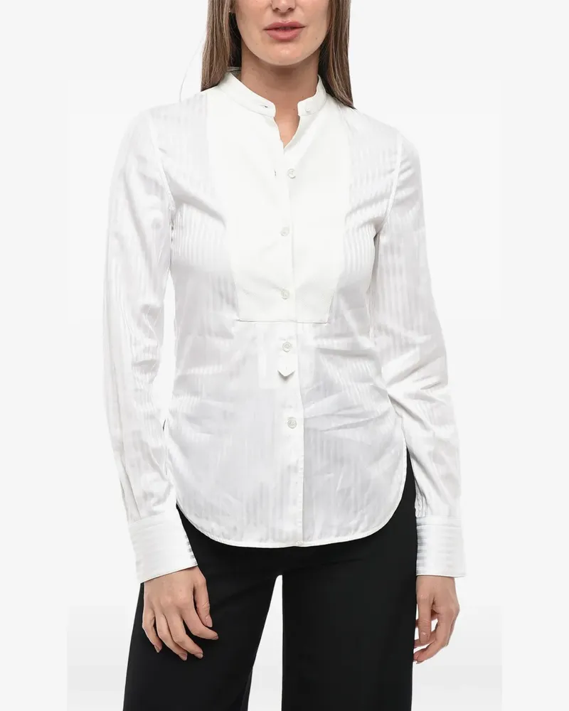 Stella McCartney Gestreiftes Jacquard-Hemd - Weiß Weiß