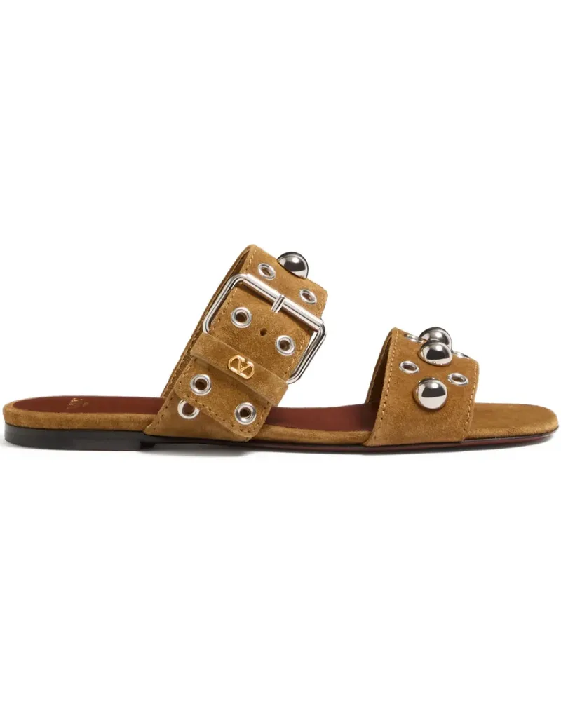 Valentino Garavani Flache Nelcôte Sandalen - Braun Braun