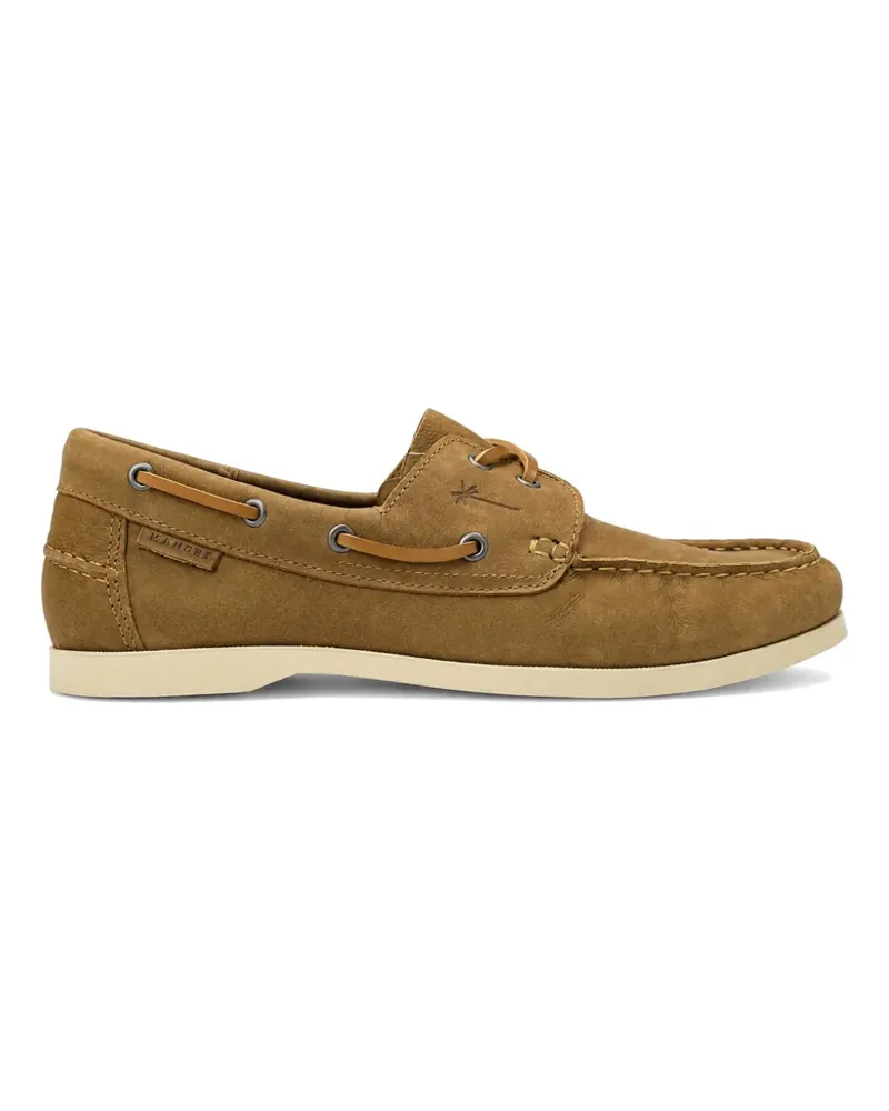 Manebí lace-up suede boat shoes - Nude Nude