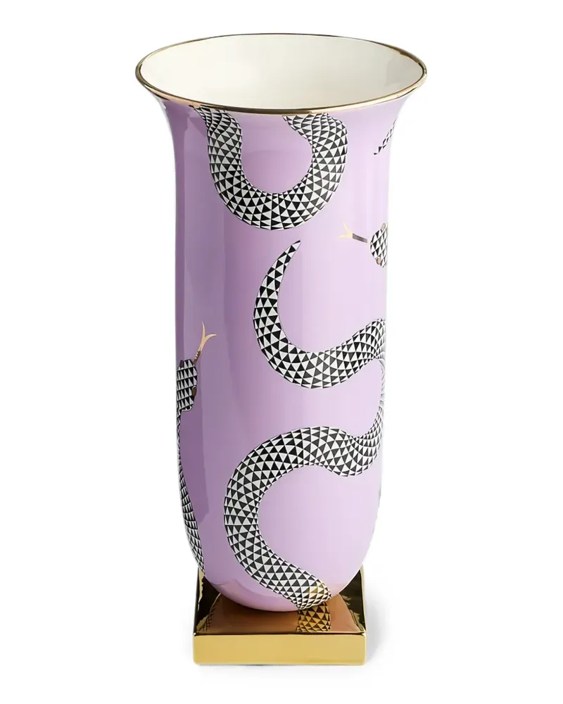 Jonathan Adler snake-print square-base vase - Violett Violett