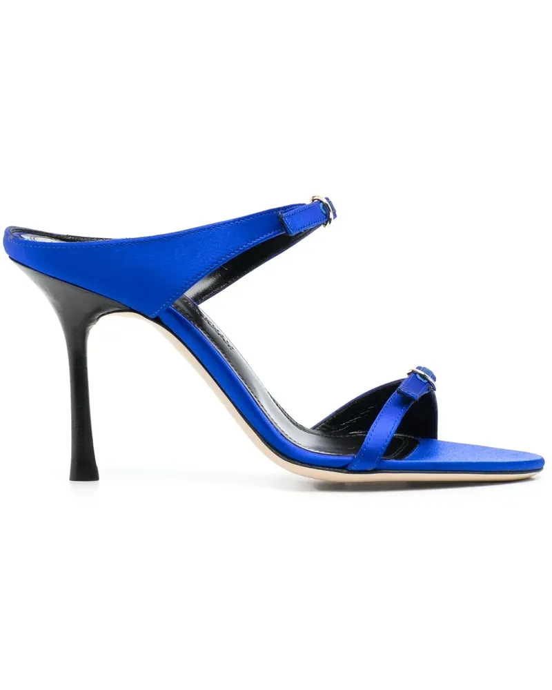 Victoria Beckham Pantoletten aus Satin - Blau Blau