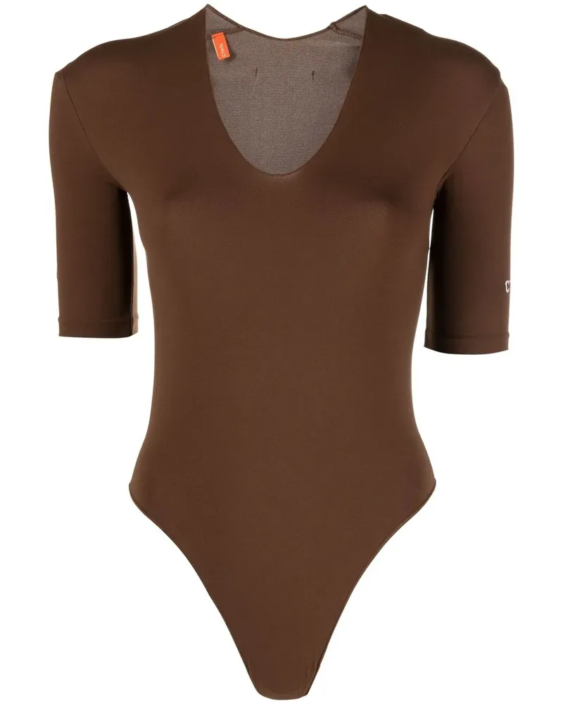 Heron Preston Kurzärmeliger Body - Braun Braun