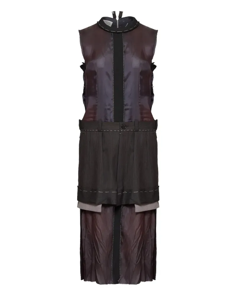 Maison Margiela Ärmelloses Kleid im Layering-Look - Violett Violett