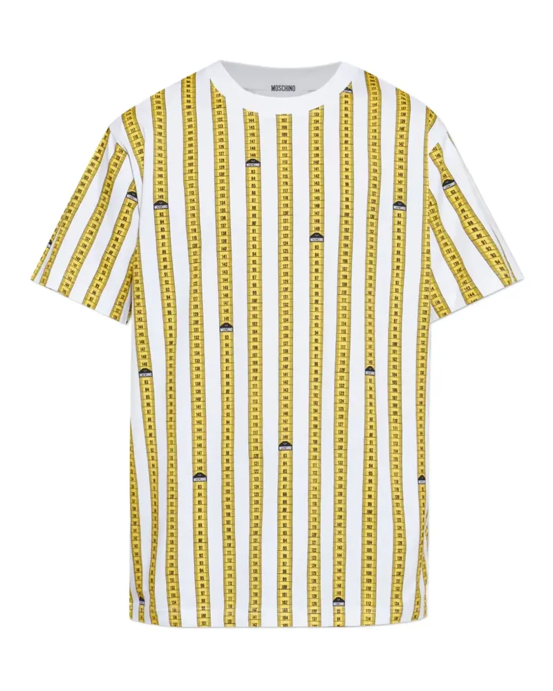 Moschino tape-measure print T-shirt - Weiß Weiß