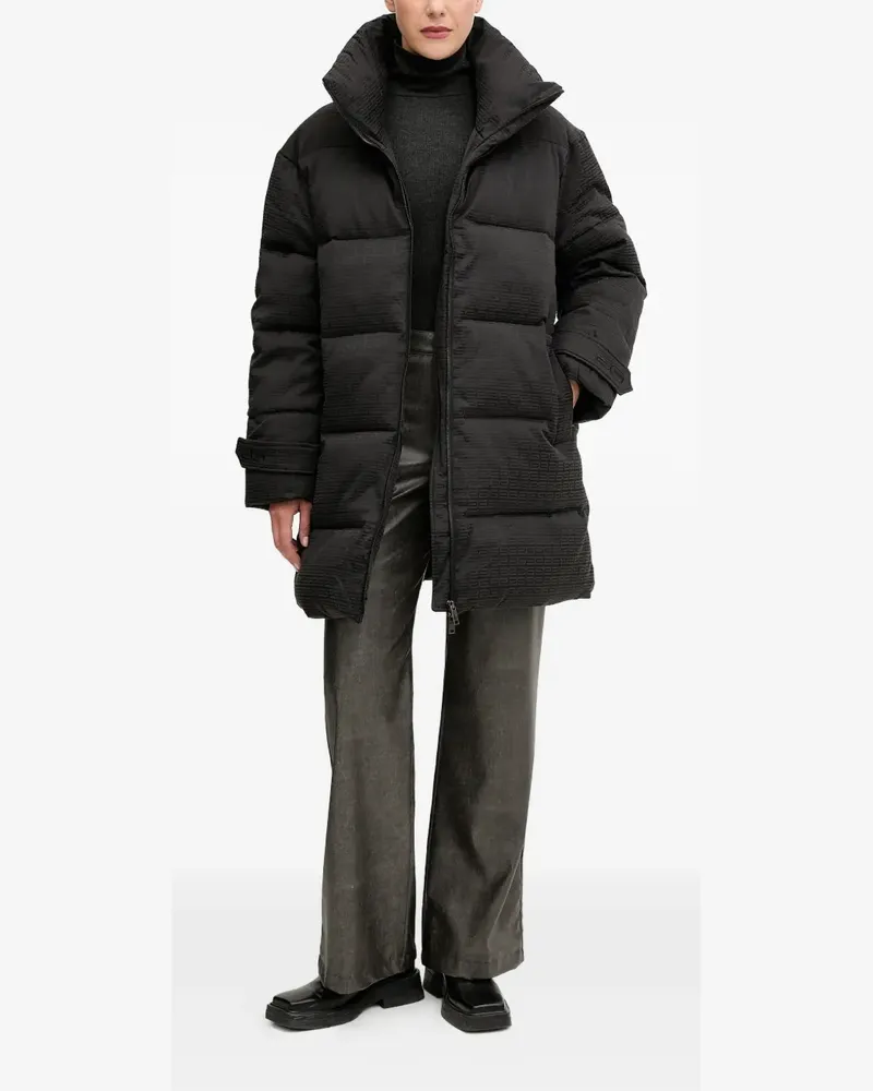 Gestuz GZnansi embossed funnel-neck puffer jacket - Schwarz Schwarz