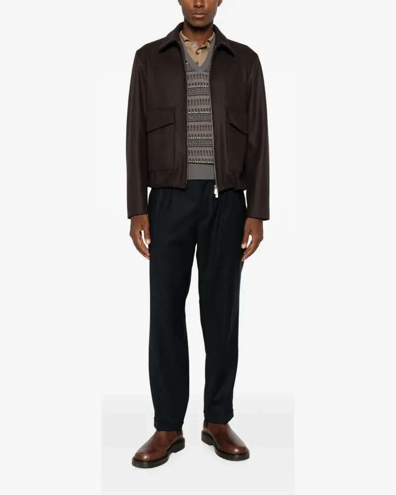 BARENA pleated wool trousers - Blau Blau