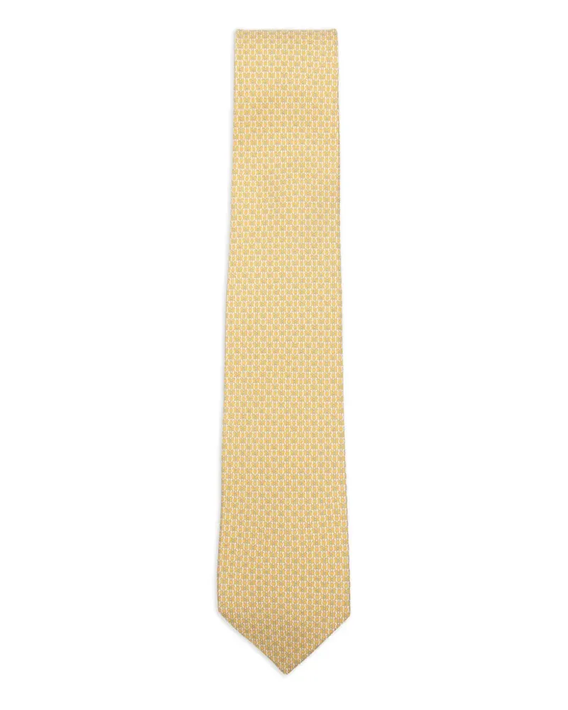 Ferragamo patterned tie - Gelb Gelb