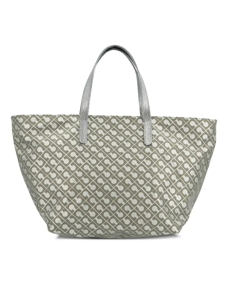 Gherardini Tote Bag mit Metallic-Henkel - Grün Grün