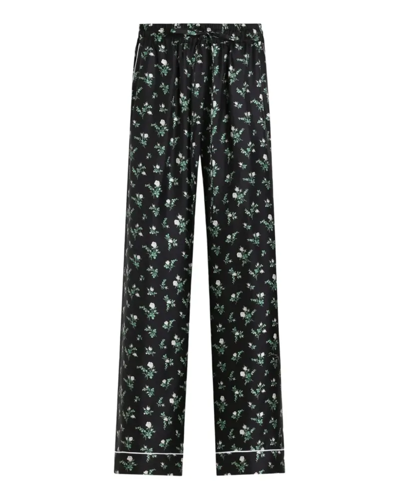 Dolce & Gabbana floral-print palazzo pants - Schwarz Schwarz