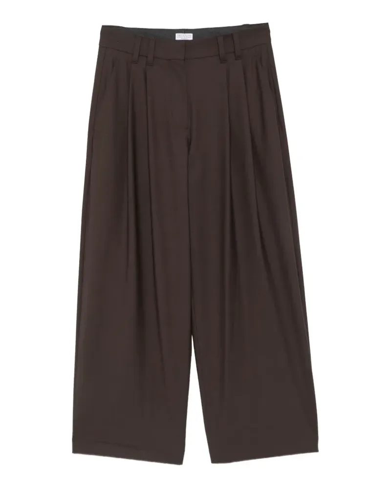 Brunello Cucinelli pleated wide-leg trousers - Braun Braun