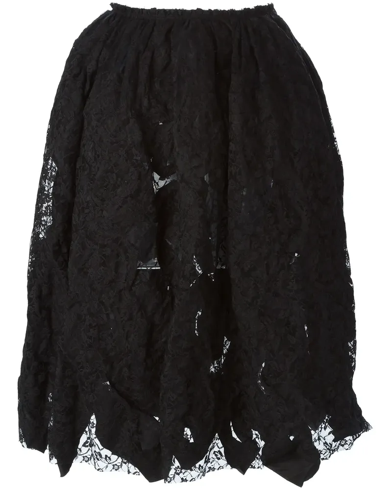 Comme des Garçons Wenbarer Spitzenrock - Schwarz Schwarz