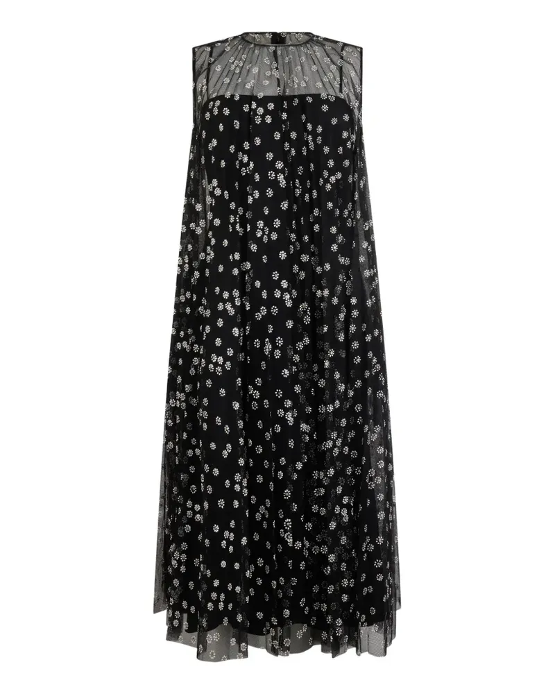 Valentino Garavani floral midi dress - Schwarz Schwarz