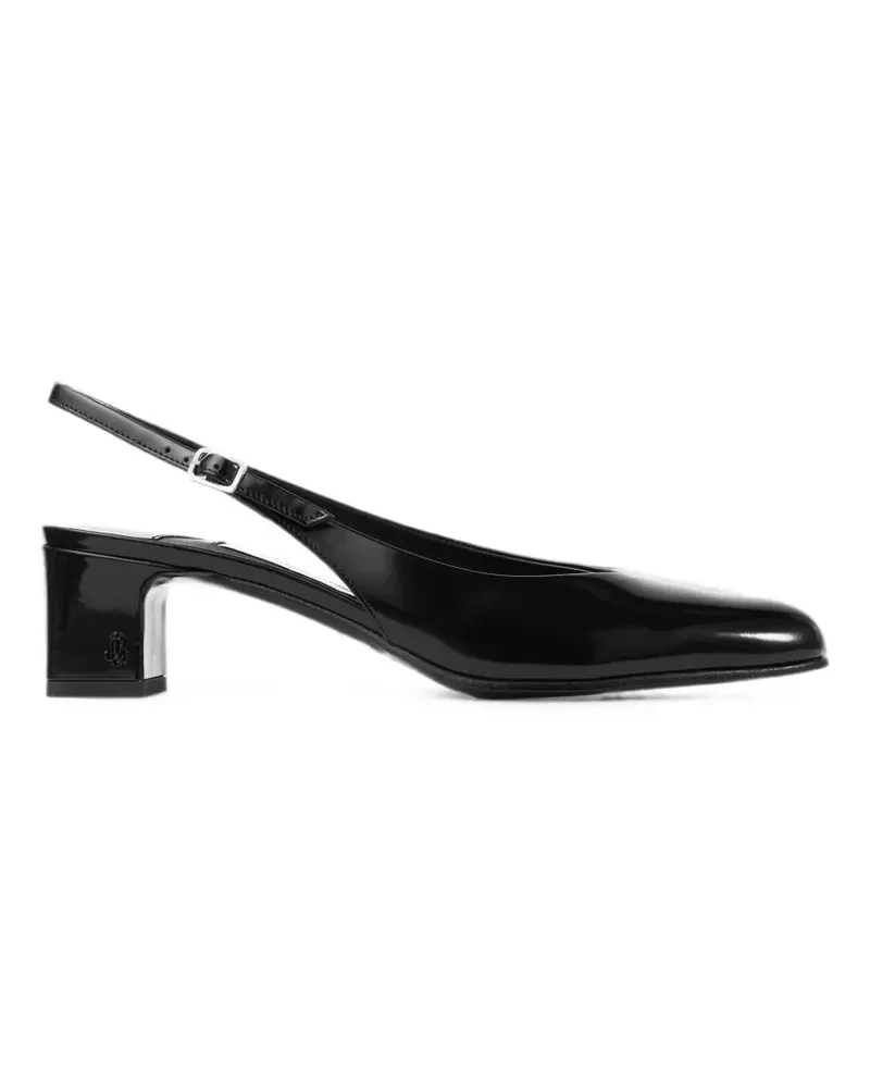 Jimmy Choo Eyla 45 black polished calf-leather slingbacks - Schwarz Schwarz