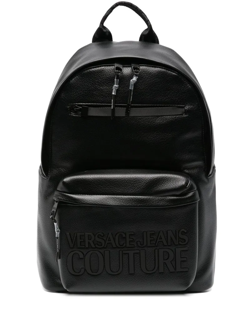 Versace Jeans Rucksack aus Faux-Leder - Schwarz Schwarz