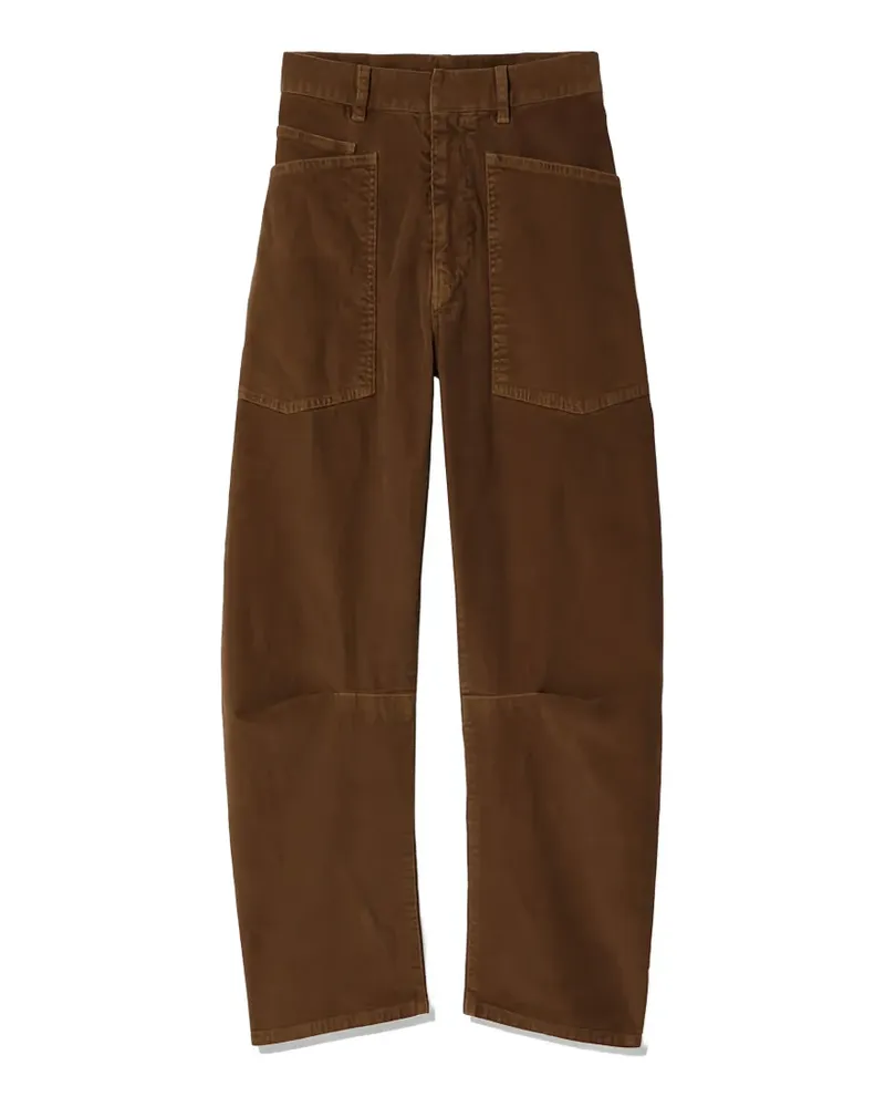 Nili Lotan Shon patch-pocket trousers - Braun Braun