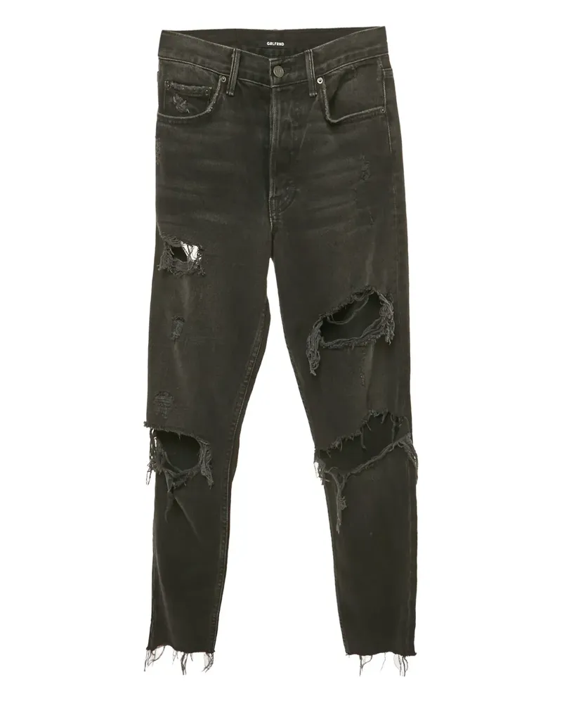 GRLFRND Karolina Hose im Distressed-Look - Schwarz Schwarz