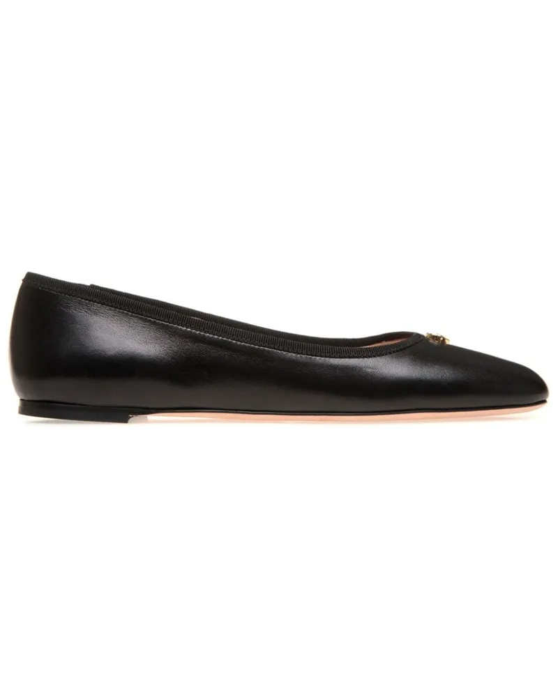 Bally Ballerinas mit Logo-Schild - Schwarz Schwarz
