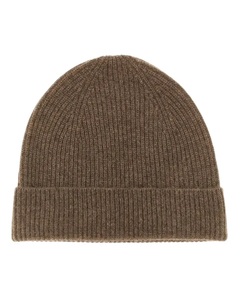 Ballantyne ribbed-knit cashmere beanie hat - Braun Braun