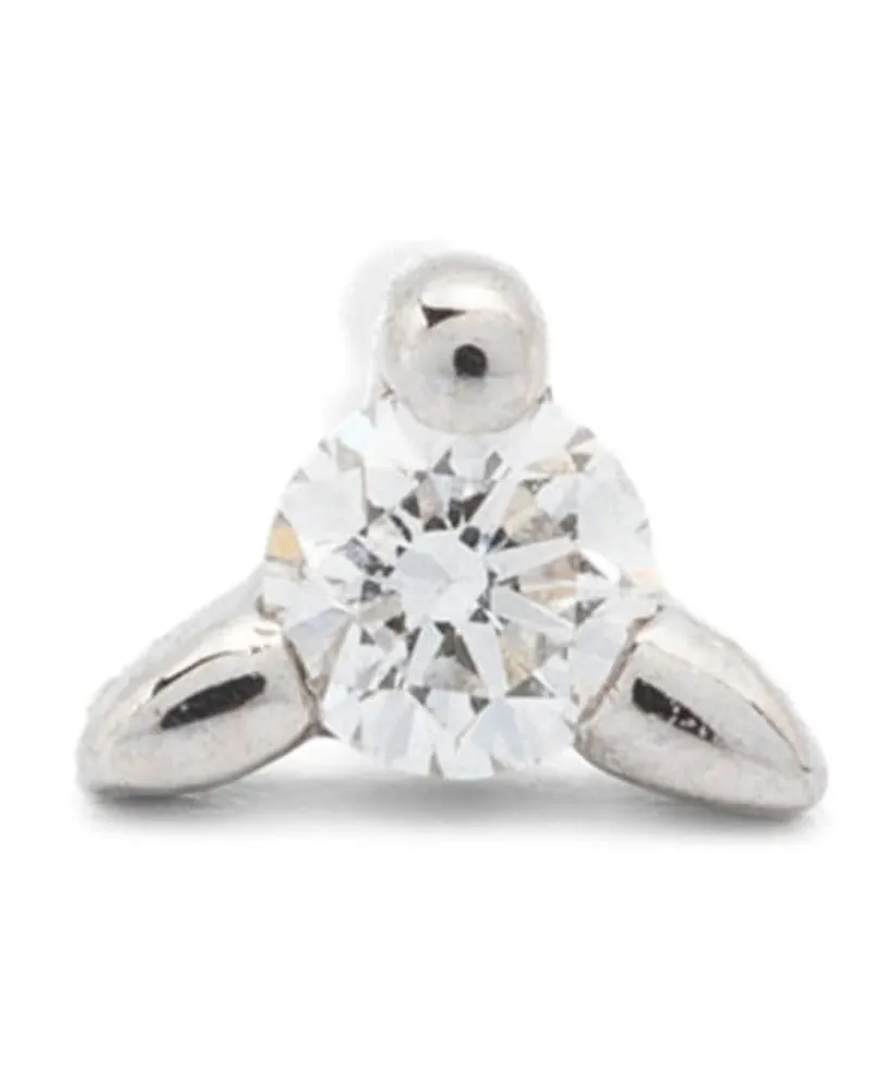 Maria Black 14kt White Gold Fuzzy Glitz piercing stud - Silber Silber