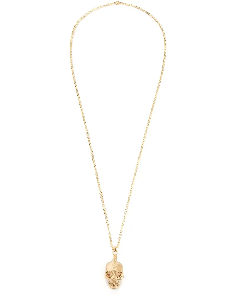 Alexander McQueen skull pendant necklace - Metallic Metallic