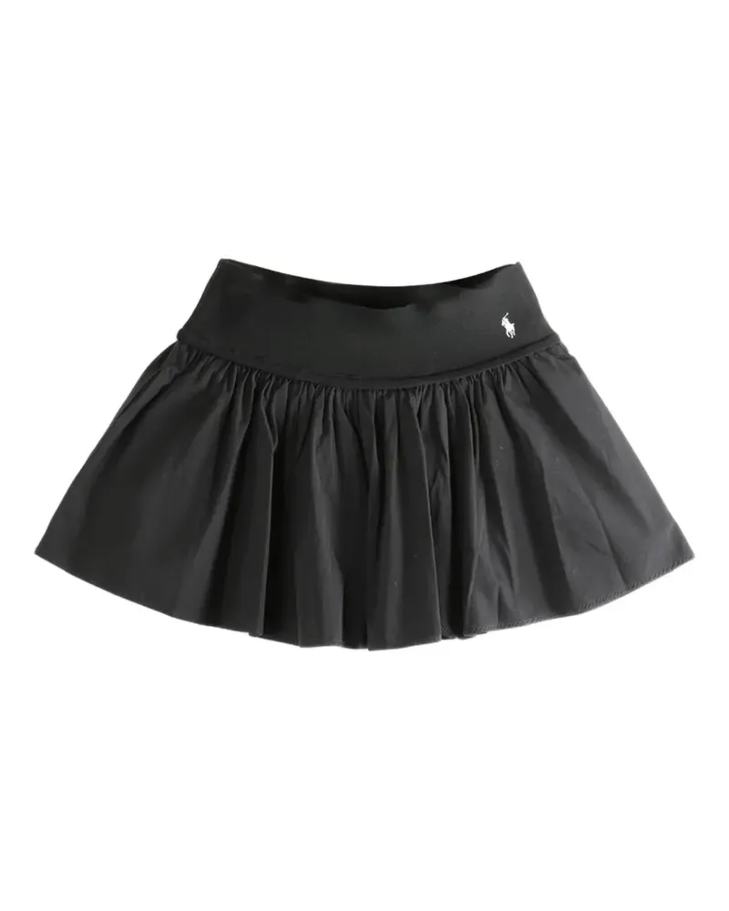 Ralph Lauren Geraffter Minirock - Schwarz Schwarz