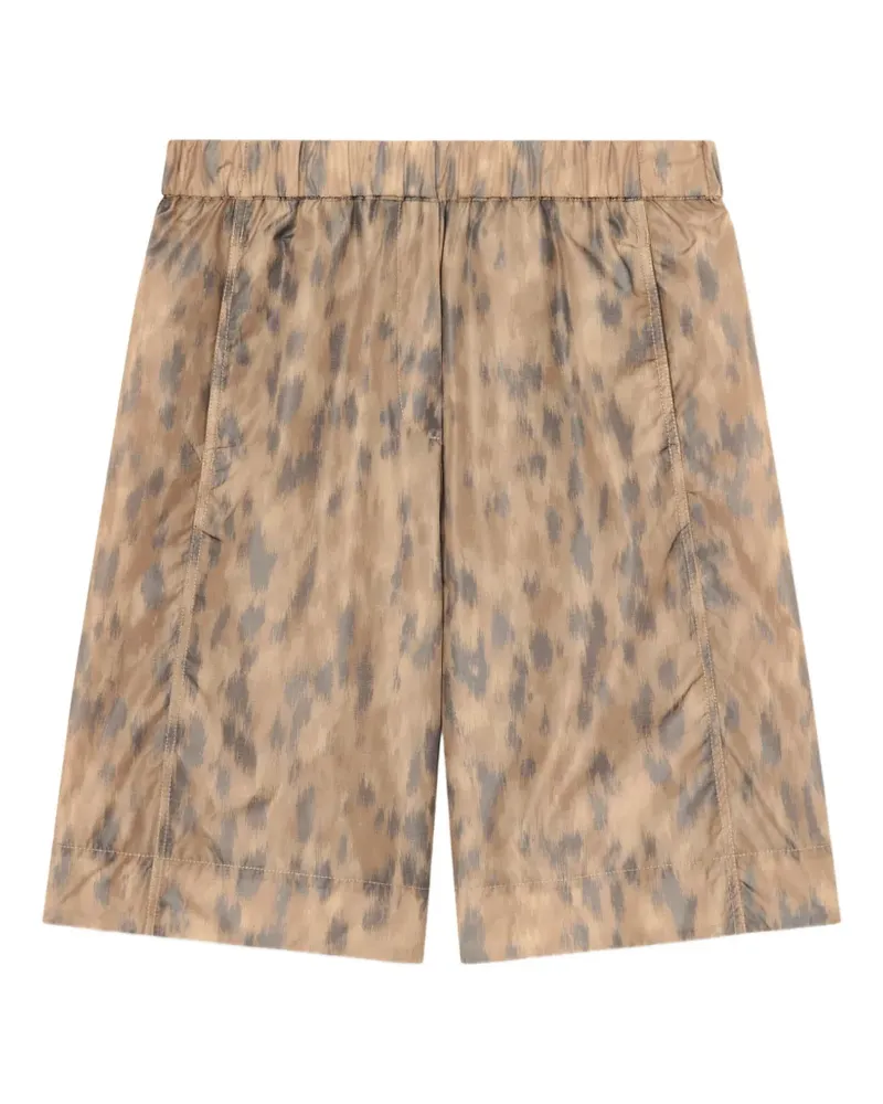 Ganni Shorts mit Animal-Print - Nude Nude