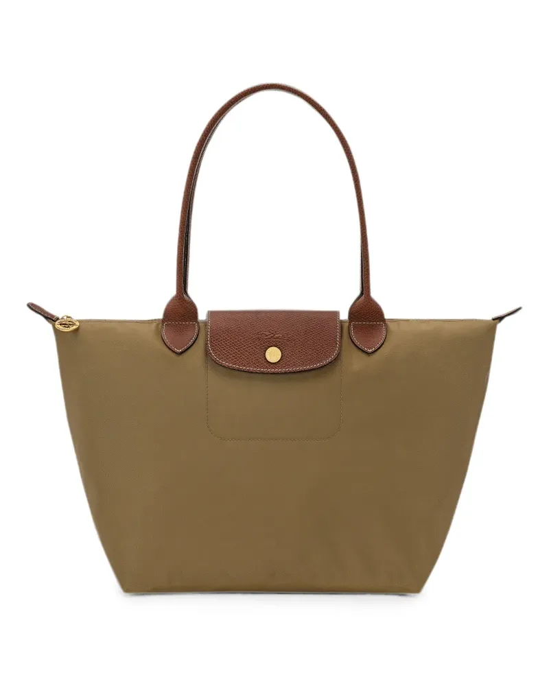 Longchamp Le Pliage leather-trim shoulder bag - Braun Braun