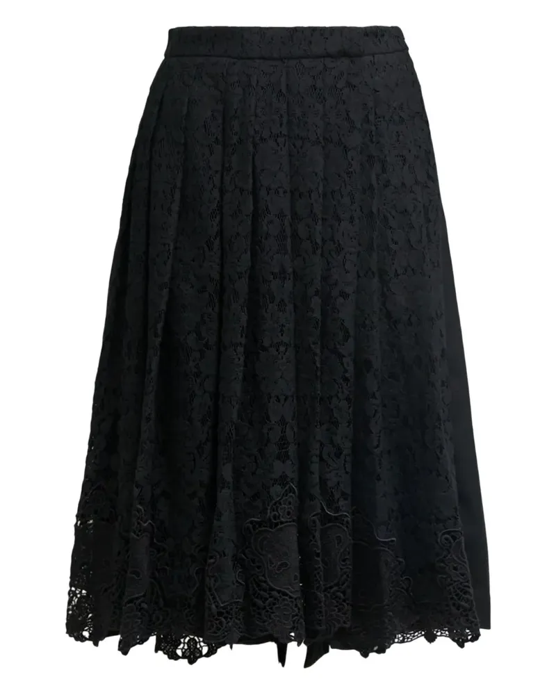 pushBUTTON pleated-front skort - Schwarz Schwarz