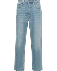 Rag & Bone Halbhohe Straight-Leg-Jeans Blau