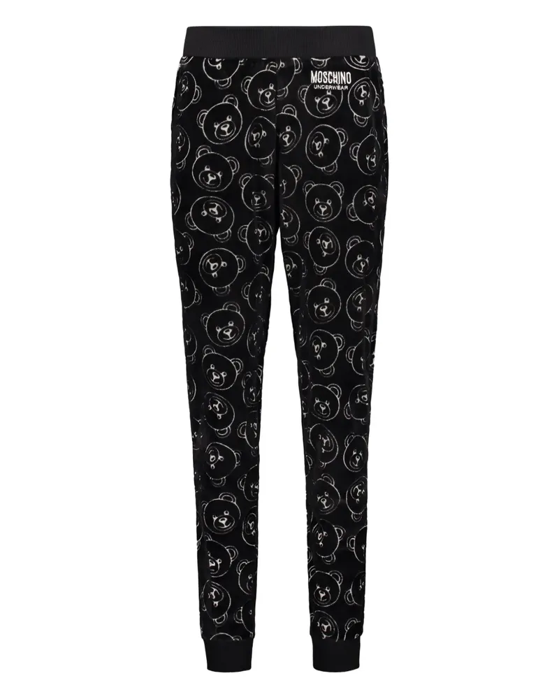 Moschino Hose mit Print - Schwarz Schwarz