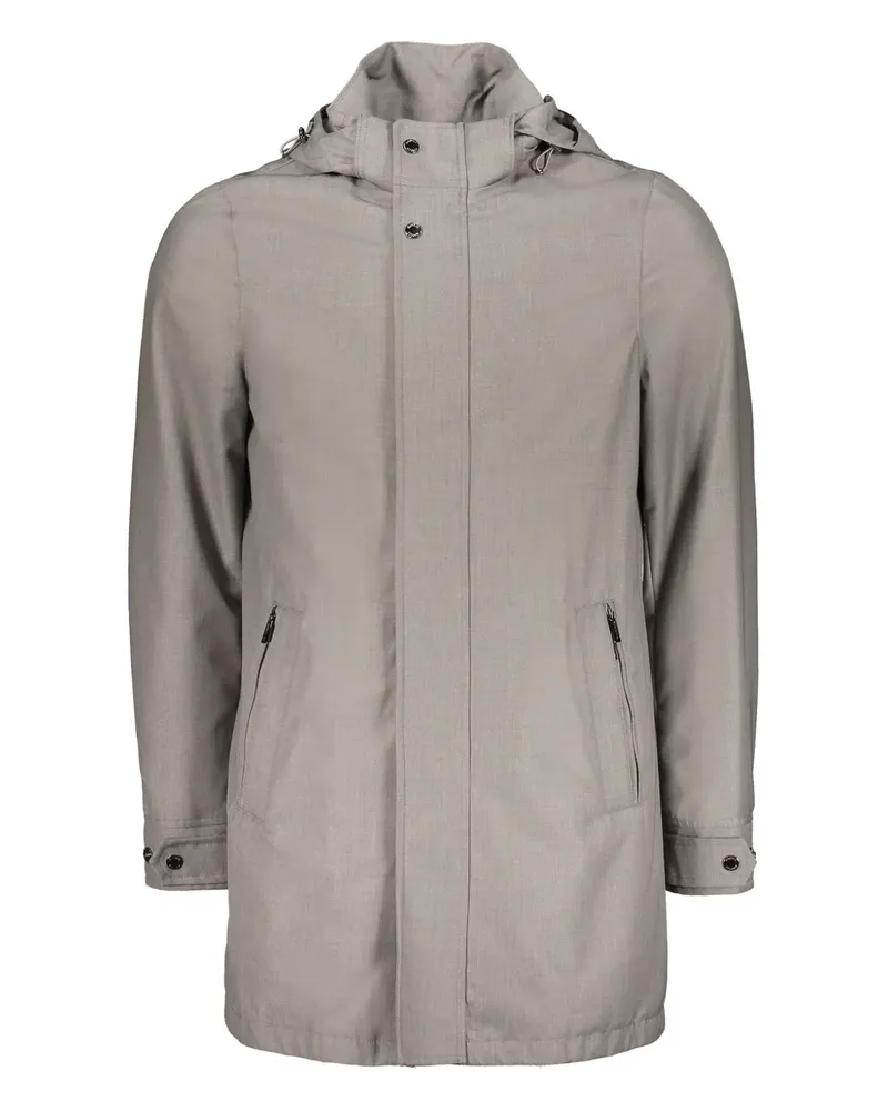 MOORER hooded-neck jacket - Grau Grau